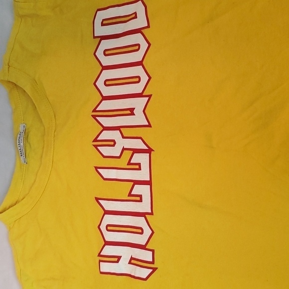 Zara Trafaluc "Hollywood" Yellow Croptop T-Shirt - Picture 3 of 6